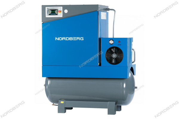 Компрессор винтовой, 15кВт, ресивер 500л, 10Бар, 1910л/мин NORDBERG NCA20RD