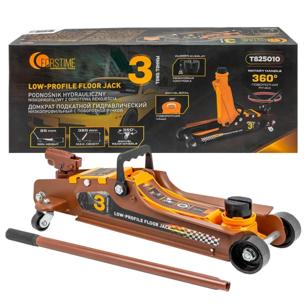 Домкрат подкатной гидравлический 3т