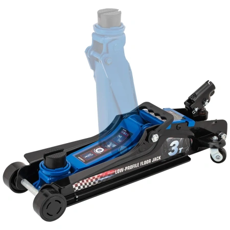 Домкрат подкатной гидравлический низкопрофильный с поворотной ручкой 3т