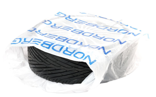 Пакеты для шин 100 шт ПНД 110х110 см 18 мкм белый с логотипом NORDBERG ЦБ-00007034