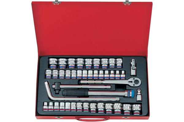 Набор двенадцатигранных торцевых головок KING TONY 4045CR с принадлежностями 1/2", 10-32 мм, 43 шт