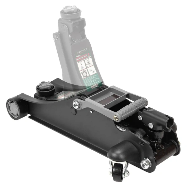 Домкрат подкатной гидравлический 2 т низкопрофильный с резиновой накладкой и лотком 2т (h min 100мм, h max 350мм) в коробке