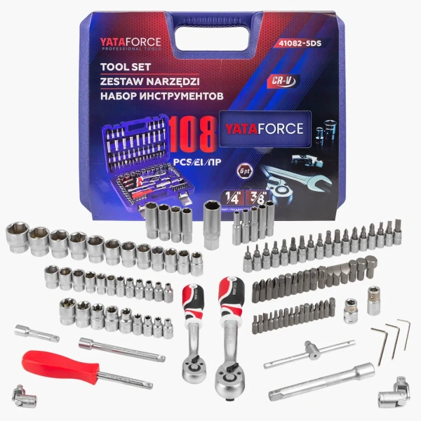 Набор инструментов 108 пр. 1/4''3/8''(6гр.)(4-22мм)