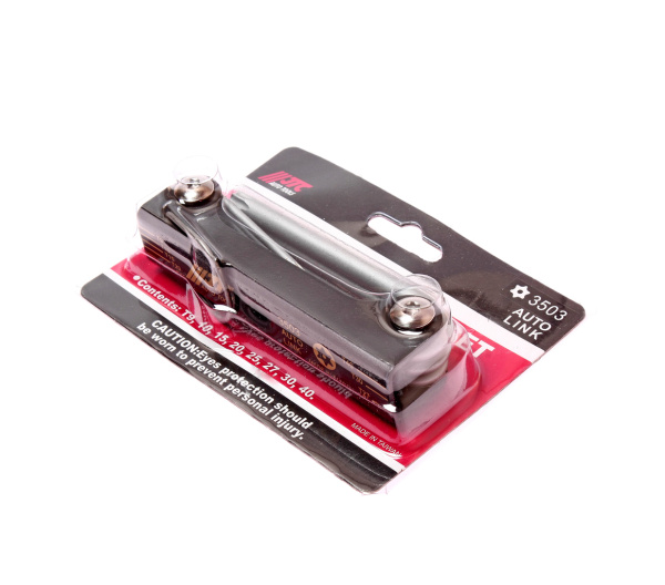 Набор ключей TORX Т9Н-Т40Н складных с отверстием JTC 3503 (8 предметов)