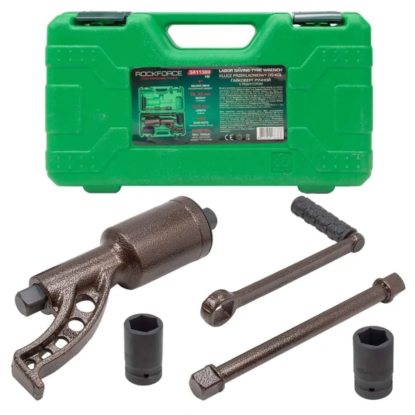 Гайковерт ручной с редуктором 1''(Головки-32мм и 33мм, длина-310мм, передаточное число 1:68, 6200 Н/м)