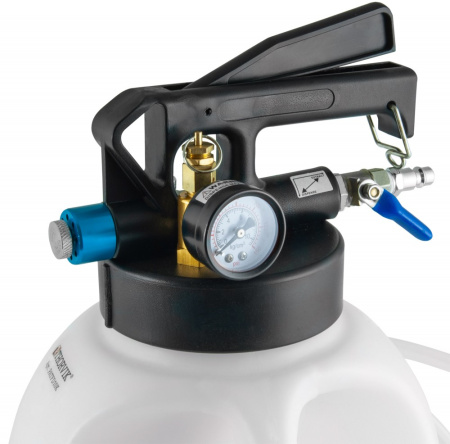 Приспособление с пневматическим приводом для замены трансмиссионых жидкостей в наборе с переходниками Thorvik PATFD10K (10 литров)