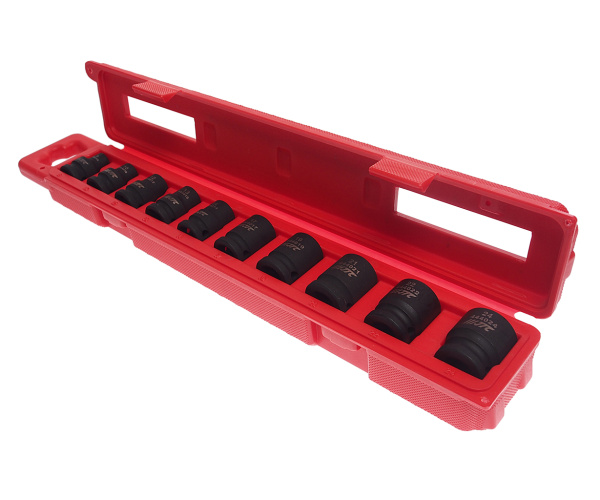 Набор головок для поврежденных болтов и гаек 6-ти гранных JTC 7865 (1/2", 8-24 мм, 10 предметов в кейсе)