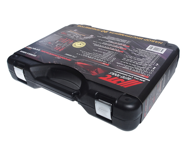 Набор инструментов 90 предметов слесарно-монтажный 1/4",1/2" 6-ти гранных в кейсе JTC-H090C-B72