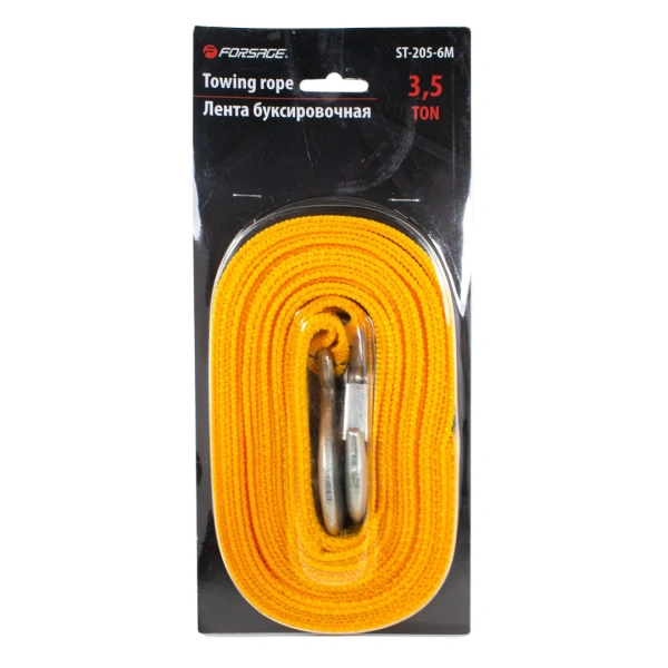 Трос буксировочный тканая лента 6м 3,5т с крюками