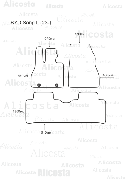 EVA-коврики в салон BYD Song L (23-)