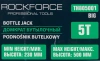 Домкрат бутылочный двухштоковый 5т (h min 230мм, h max 500мм)