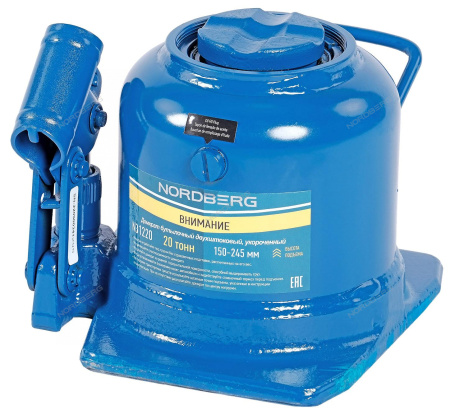 Домкрат бутылочный двухштоковый укороченный 20 т NORDBERG N31220