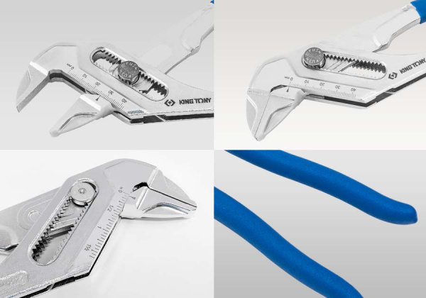 Захват-ключ переставной KING TONY 6518-10C, 266 мм, 0-42 мм, быстрозажимной механизм