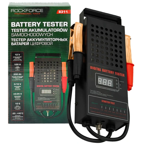 Тестер аккумуляторных батарей цифровой (12V, 100А)
