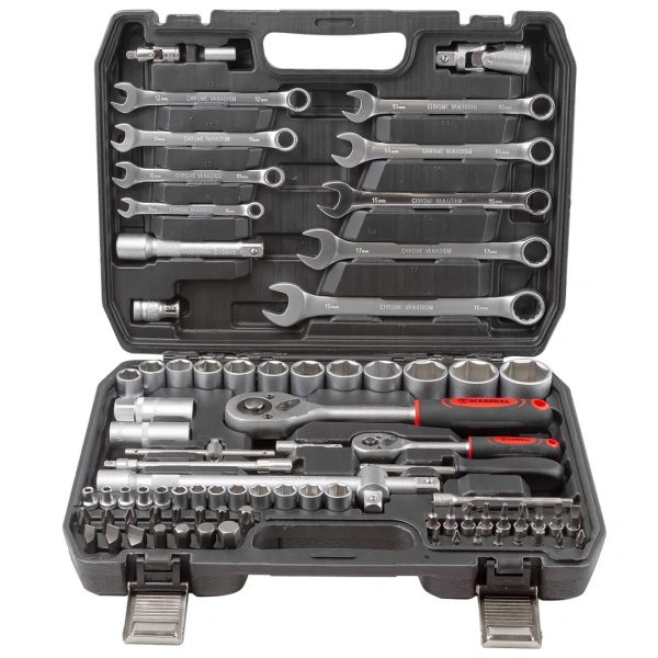 Набор инструментов 82пр. 1/2'', 1/4'' (6гр.) (4-32мм)