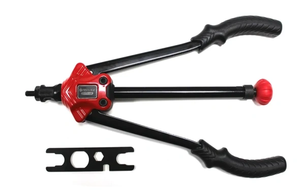 Заклепочник двуручный резьбовой усиленный (L - 360мм, резьбовые адаптеры - М3, М4, М5, М6, М8, М10,М12),в кейсе