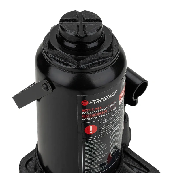 Домкрат гидравлический бутылочный, 16т (с предохранительным клапаном, минимальная высота: 205 мм, ход штока: 125 мм, ход винта: 60 мм, максимальная вы