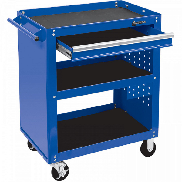 Тележка открытая "ОПТИМА" МАСТАК 520-01580MB, 3 полки и ящик