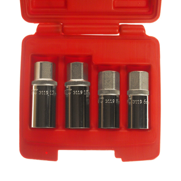 Набор шпильковертов JTC 3119 (6-12 мм, 4 предмета в кейсе)