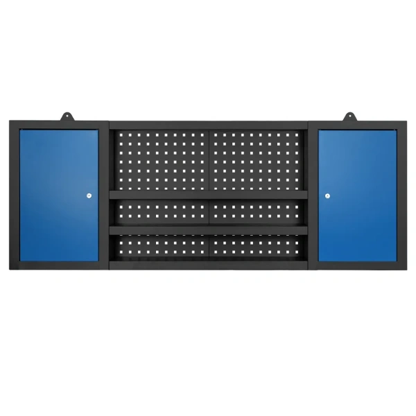 Комплект металлической гаражной мебели (тележка 2шт., модуль со шкафчиками, стол, шкаф) 2362х500х2050мм