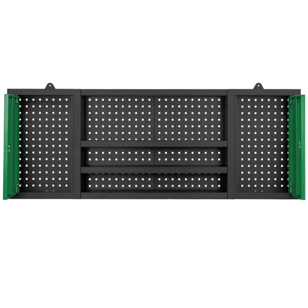 Комплект металл. гаражной мебели 2362x500x2050мм (стол:1600х500х750мм,шкаф:1990х500х762мм,тележка 2шт:658х600х400мм,навесной модуль:1600х600х200мм)