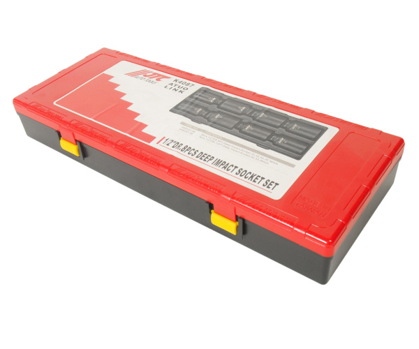 Набор головок торцевых 1/2" глубоких JTC K4087 (6-ти гранных 30-36 мм / 12-гранных 30-36 мм, 8 предметов)