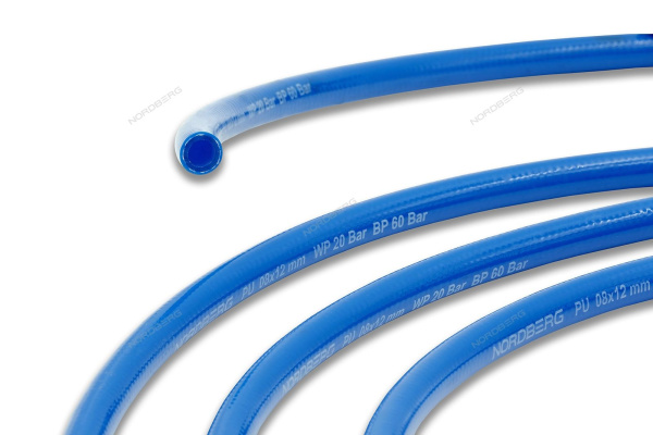 Шланг воздушный полиуретановый диаметр 8х12 мм NORDBERG H0812PU