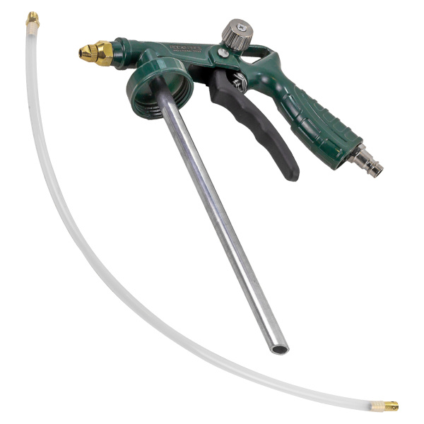 Пневмопистолет для гравитекса с распылителем + гибкий шланг 600мм(внутр. Øсопла 5мм,рабоч.давление 2-8бар,max давление 10бар,350 л/мин, штуцер 1/4'')