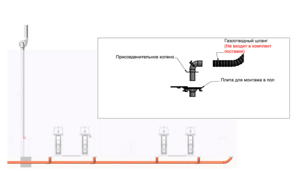 Система напольная для удаления выхлопных газов Хорекс Авто HZ 16.1.000