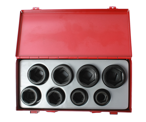 Набор головок торцевых 6-ти гранных ударных JTC J608M (3/4", 21-38 мм, 8 предметов в кейсе)