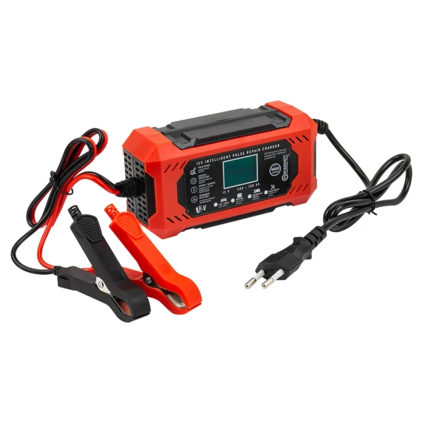 Устройство зарядное импульсное для АКБ с жидкокристаллическим дисплеем (12В,автостоп,функция восст.-я,защита от превыш.напряж. и короткого замыкания)