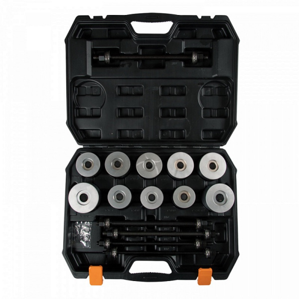 Набор оправок для монтажа и демонтажа сайлентблоков AFFIX AF11020027C, 34-80 мм, кейс, 27 предметов