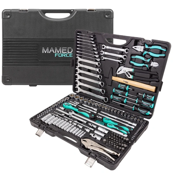 Набор инструментов 180пр. 1/4'', 3/8'', 1/2''(6гр.)