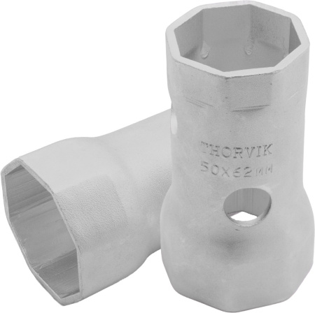Thorvik BS8P5062 Ключ трубчатый ступичный восьмигранный двусторонний, 50х62 мм, 130 мм
