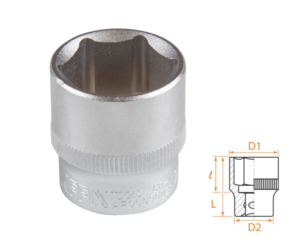 Головка торцевая стандартная шестигранная 3/8" 21 мм AFFIX AF00030021