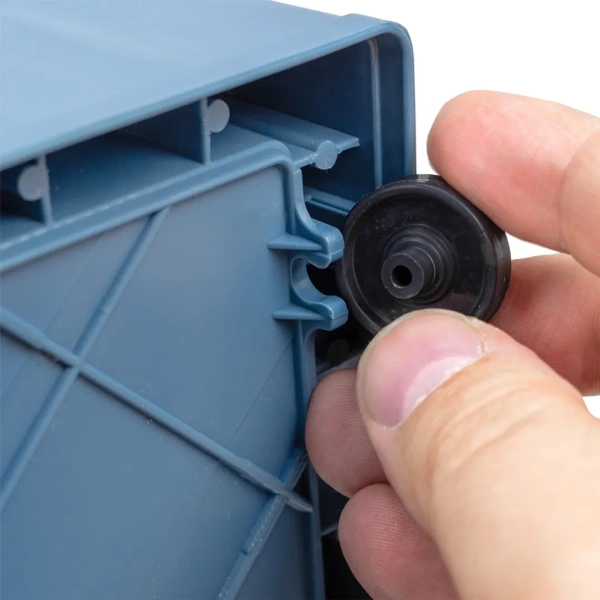 Ящик пластмассовый складной на колесиках для хранения (размер XL-61.5х42х35см)