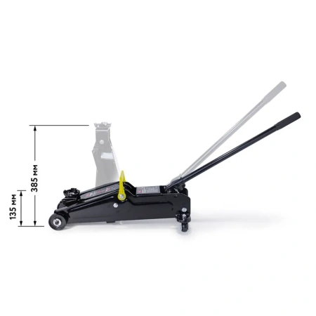 Домкрат подкатной гидравлический 2 т (h min - 130мм, h max - 385мм)