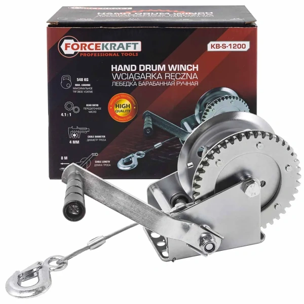 Лебедка барабанная ручная г/п 540кг