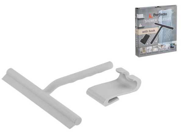 Стеклоочиститель (водосгон) с держателем, серый, PERFECTO LINEA