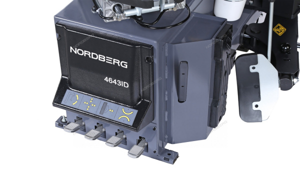 Станок шиномонтажный автомат инверторный NORDBERG 4643ID (стол с накладками, 220 В, серый)