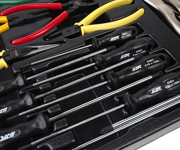 Набор инструментов JTC 56401 для тележки инструментальной JTC 5640 (1-я секция, 25 предметов)