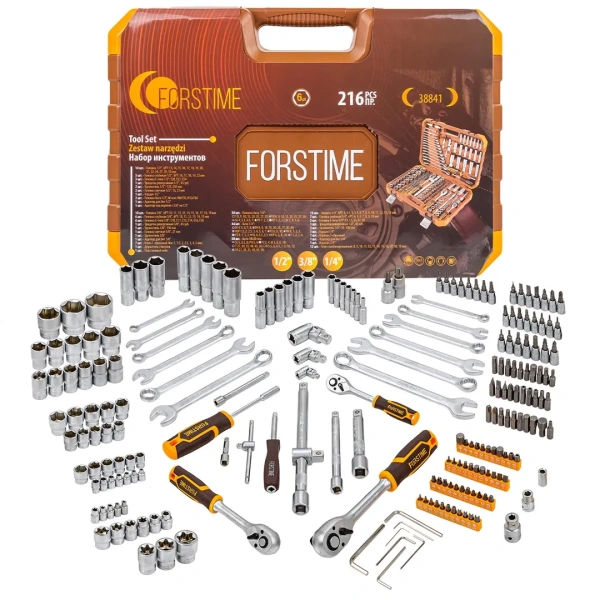 Набор инструментов 216пр. 1/4''3/8''1/2''(6гр.)(4-32мм)