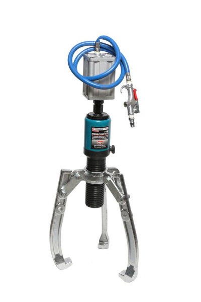 Съемник пневмогидравлический трехзахватный 5т(max захват-200мм, глубина захвата-140мм, ход штока-50мм,Øштока-12мм, Øцилиндра-45мм)