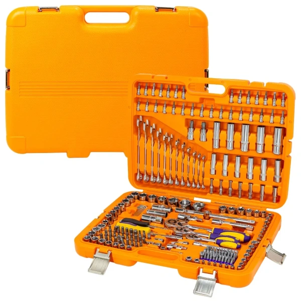 Набор инструментов 216пр. 1/4''3/8''1/2''(6гр.)(4-32мм) в пласт. кейсе