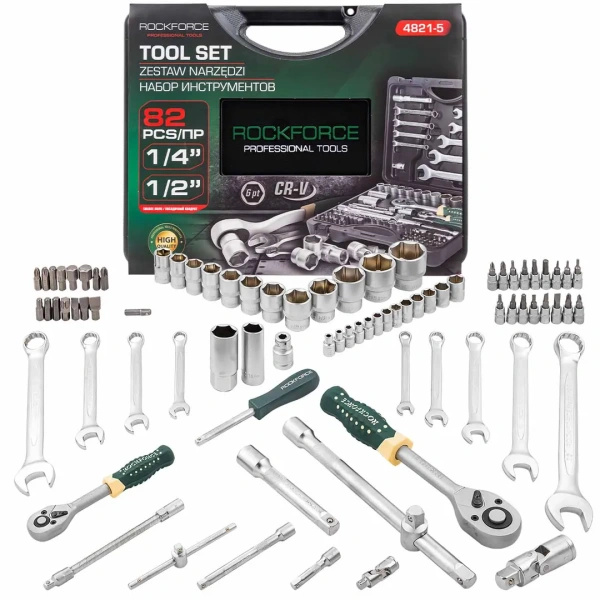 Набор инструментов 82пр. 1/2'', 1/4'' (6гр.) (4-32мм)