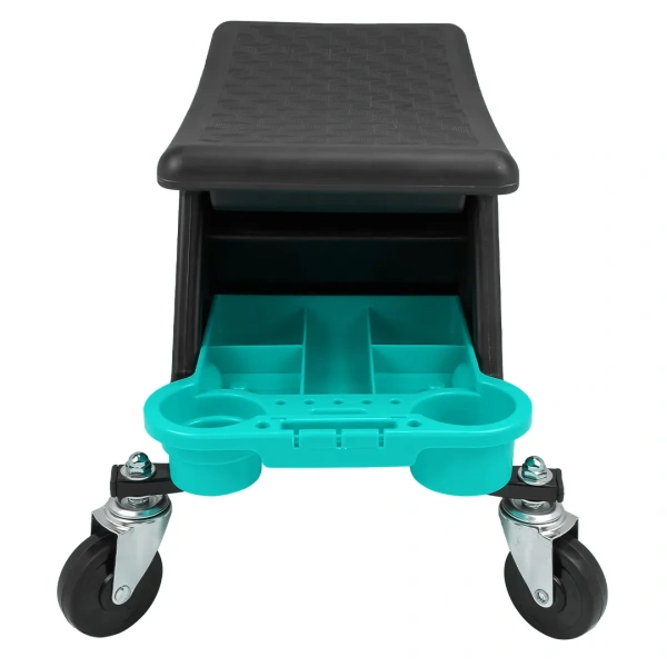 Стул пластиковый передвижной с выдвижным ящиком и пластиковыми ложементами (г/п 130кг, сиденье 450х250мм, ящик 225х210х125мм, ложемент 260х250х50мм)