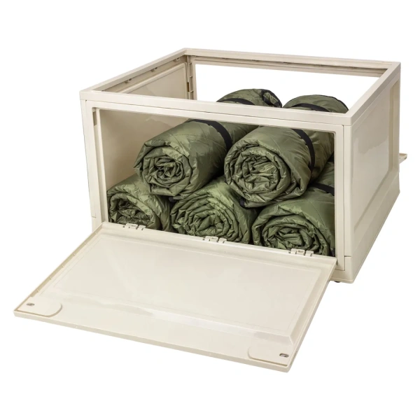 Ящик пластмассовый складной на колесиках для хранения (размер L-34х41.5х59.5см)