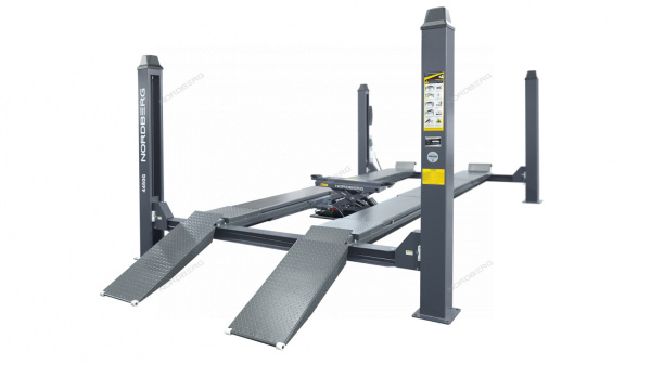 Подъемник четырехстоечный NORDBERG 4450_MG(M), 5 т, c ручной траверсой 3 т N433, для сход-развала, механическое снятие