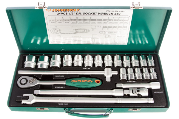 Набор головок торцевых S04H4524S, 1/2"DR, 10-32 мм, 24 предмета