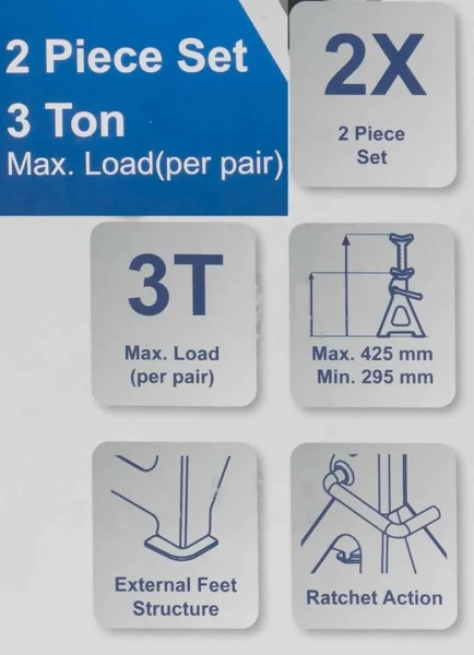 Подставка ремонтная 3т (h min 295мм, h max 425мм) к-т 2 шт
